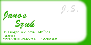 janos szuk business card